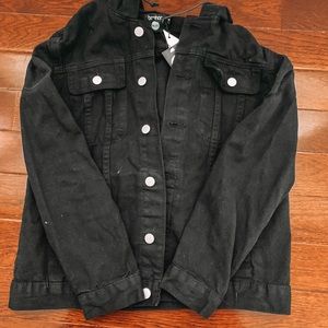 Womens hoodie denim jacket